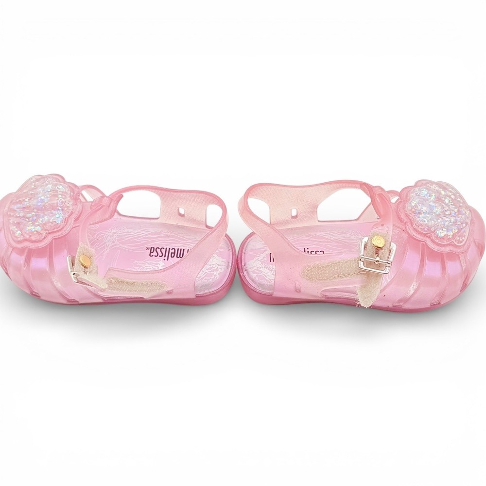 Mini Melissa Aranha XII Shell Sandals Toddler 6 Pink Mermaidcore Fairycore Jelly - Picture 6 of 9